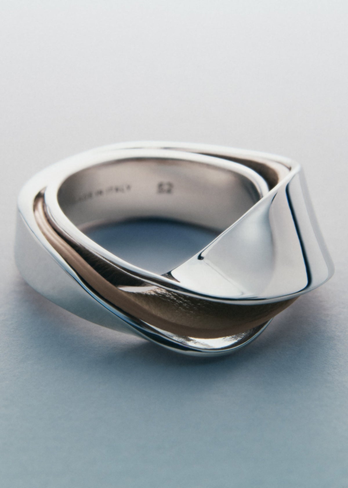 Ring Ormé - Silberedition Und Taupe Leder