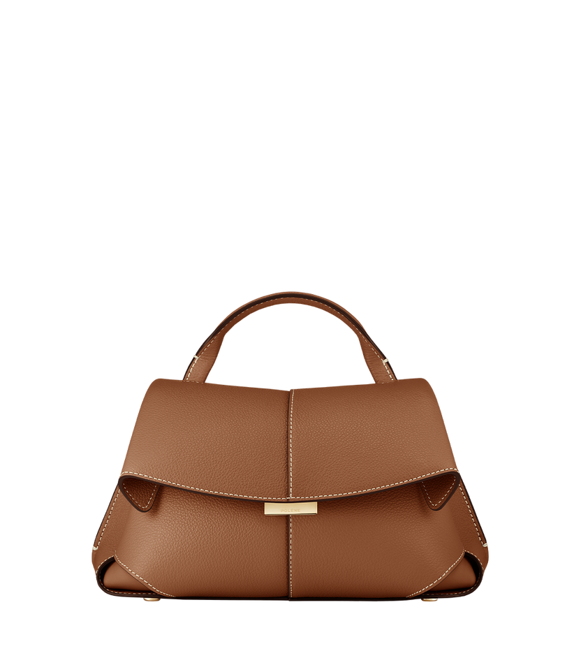 Mokki Mini - Camel Genarbtes Leder